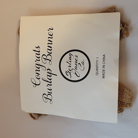 Sterling James Co. CONGRATS Burlap Banner - Picture 3 of 3